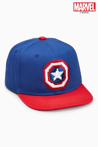Blue Captain America Cap (Older Boys)